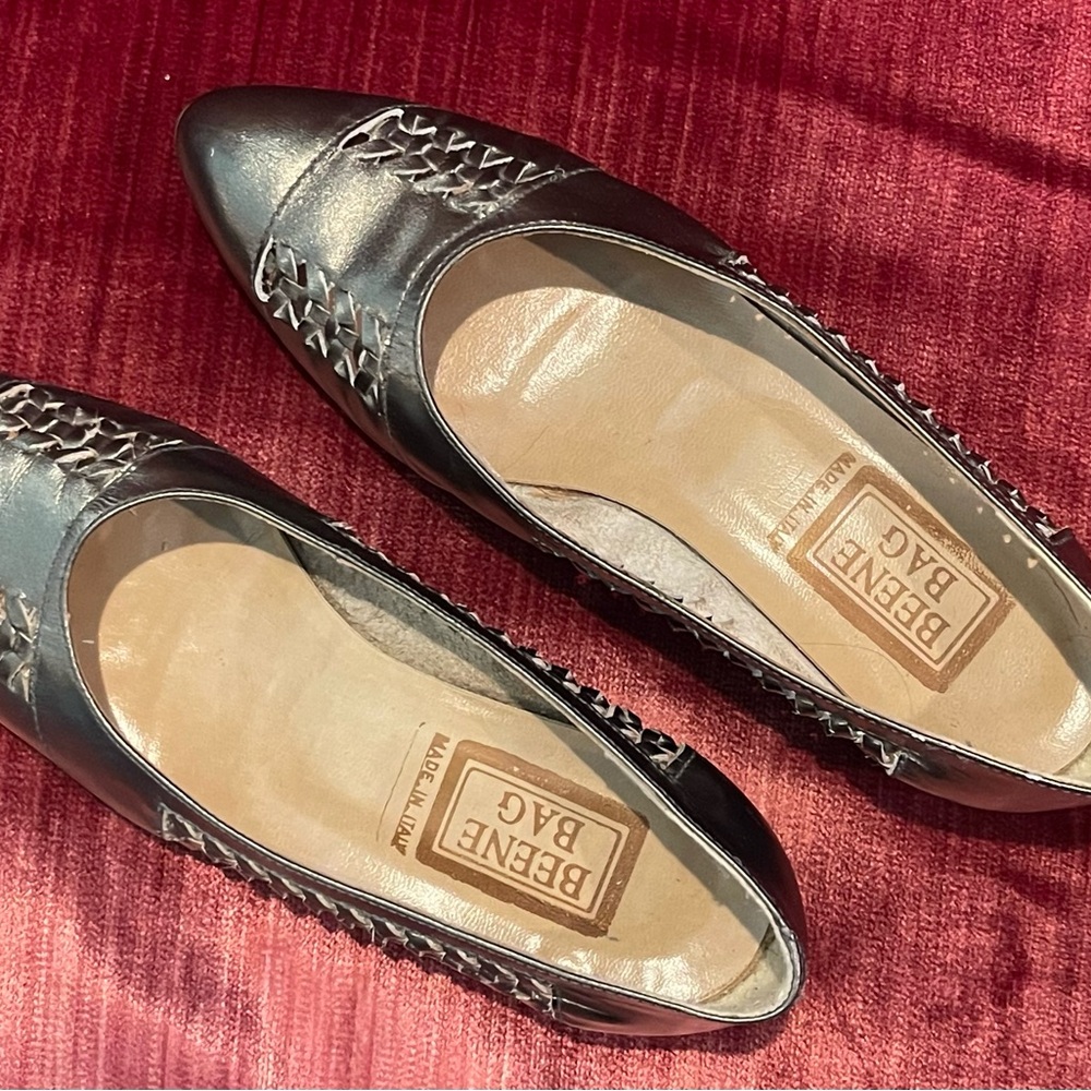 Pewter Leather Women's Shoes - Picture 5 of 7
